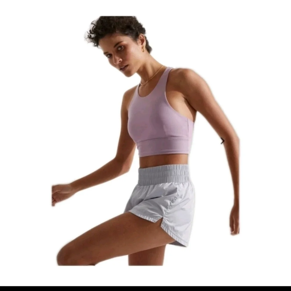 Varley Womens Metallic Lavender Kallin Running Short XS